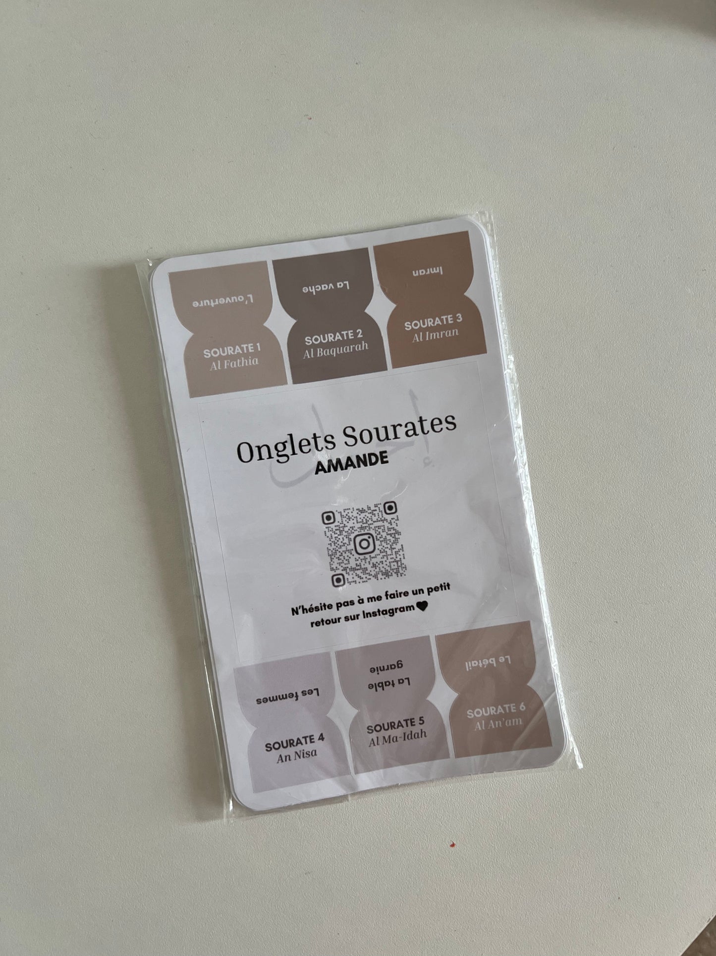 Onglets sourates